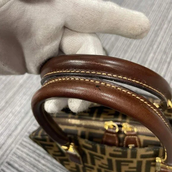 FENDI Zucca Canvas Hand Bag Brown - Picture 7 of 8